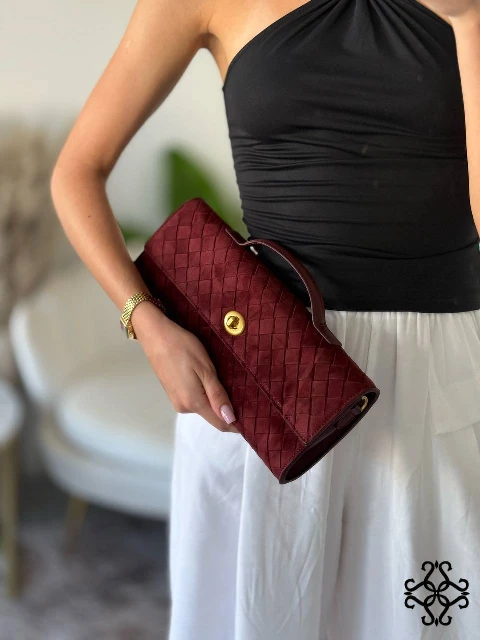 Suede handbag 80139