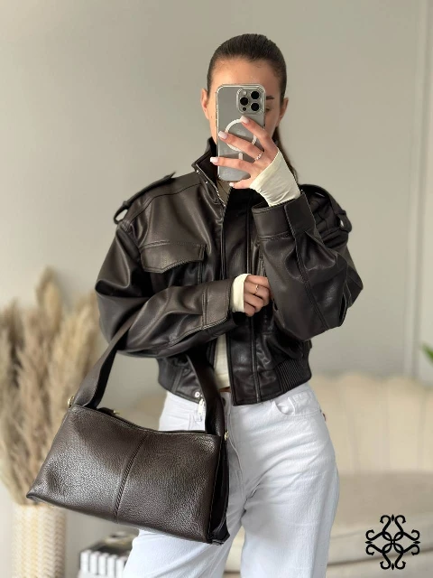 Ādas plecu soma, rokassoma 80482