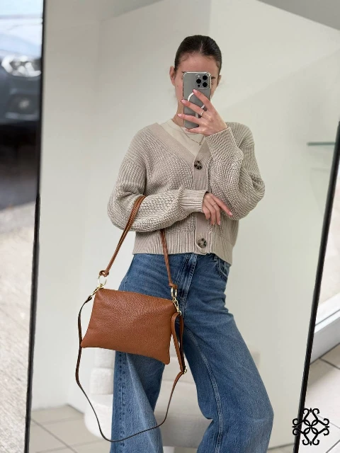 Ādas pleca soma 80484