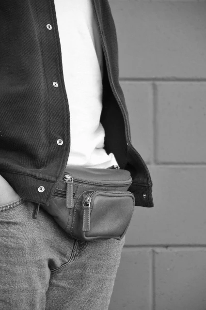 Vīriešu ādas gurnu, crossbody soma 93594