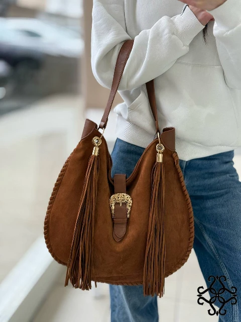 mākslīgā zamšadas pleca soma SAC28091