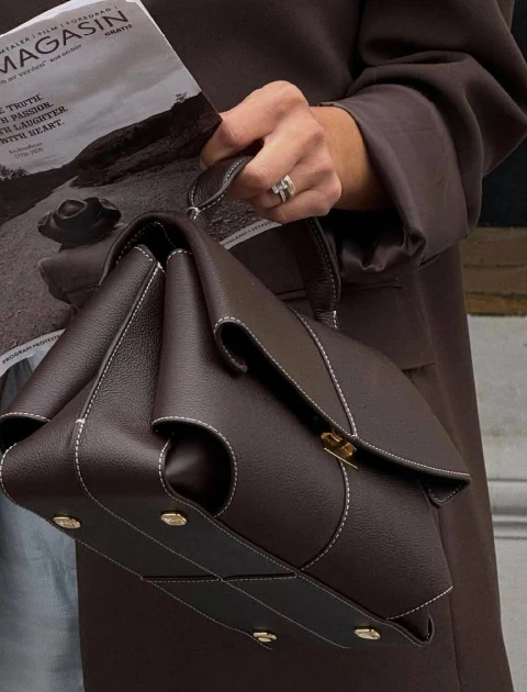 Leather handbag 80581