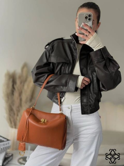 Ādas pleca soma 80450